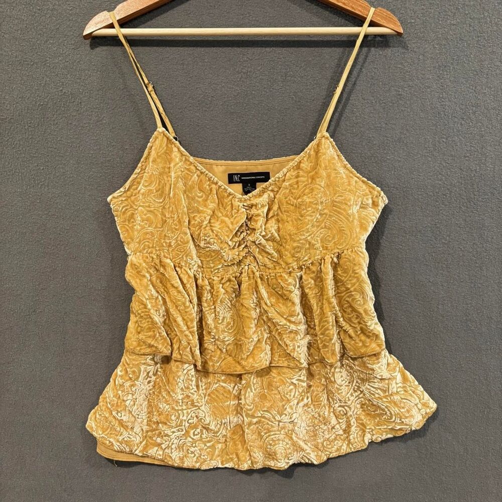 INC international concepts velvet and silk tank top